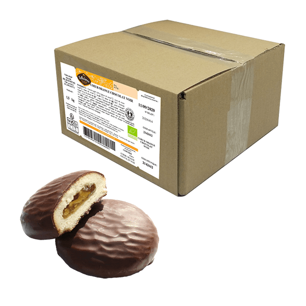 Belledonne -- Biscuit cœur d'orange bio - vrac 1,5 kg (env. 56 biscuits)