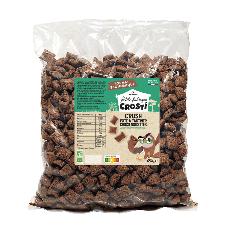 Favrichon -- Crosti Crush pâte à tartiner Choco Noisettes  - 650 g